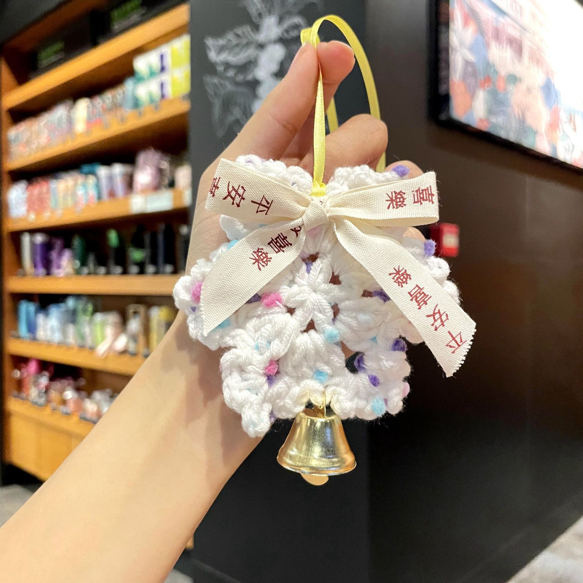 网红圣诞雪花铃铛挂件新年吊铃圣诞节装饰门铃挂饰圣诞车挂风铃礼